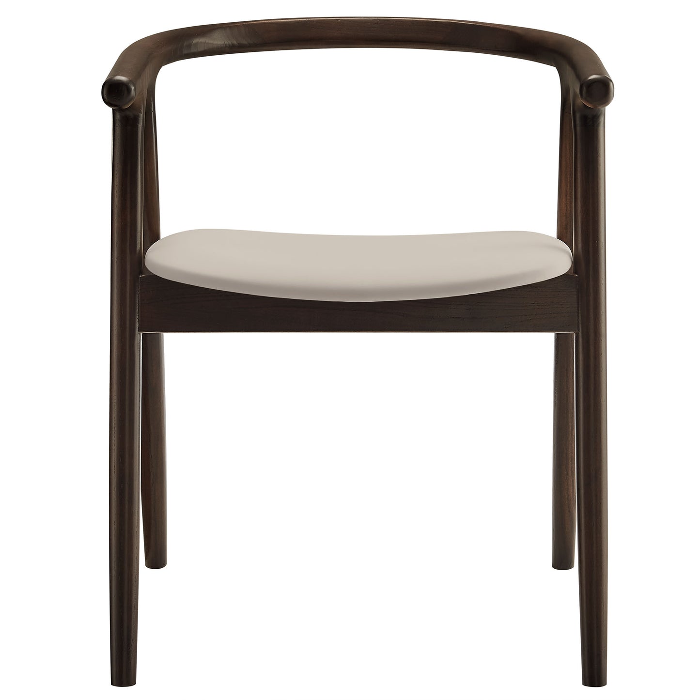 Modway - Henry Vegan Leather and Wood Dining Chair by Modway  Bar and Dining Dining Chairs White - EEI-7291-STO