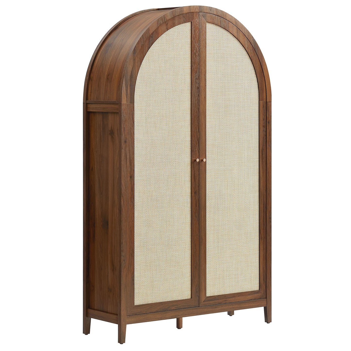 Modway - Calista 79" Tall Wide Rattan Arched Storage Cabinet by Modway  Living Room Decor Brown - EEI-7294-WAL
