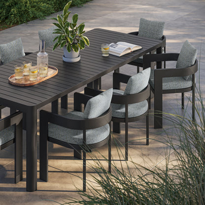 Modway - Tahoe 9-Piece Outdoor Patio Aluminum Dining Set With Extendable Table by Modway  Outdoor Furniture Bar and Dining Gray - EEI-7295-GRY-GRY