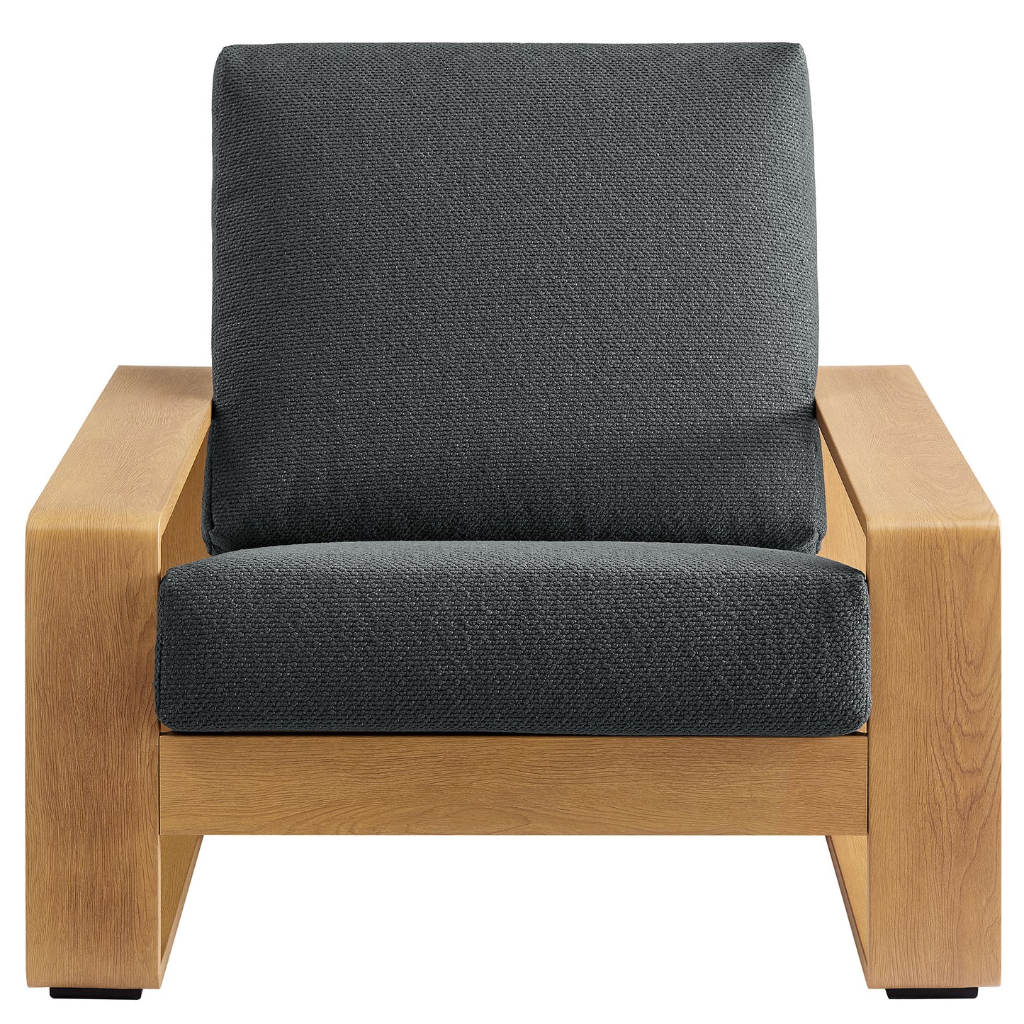 Modway - Lirienne Outdoor Patio Aluminum Faux Wood Armchair by Modway  Outdoor Furniture Sofa Sectionals Brown - EEI-7296-CHA-NAT