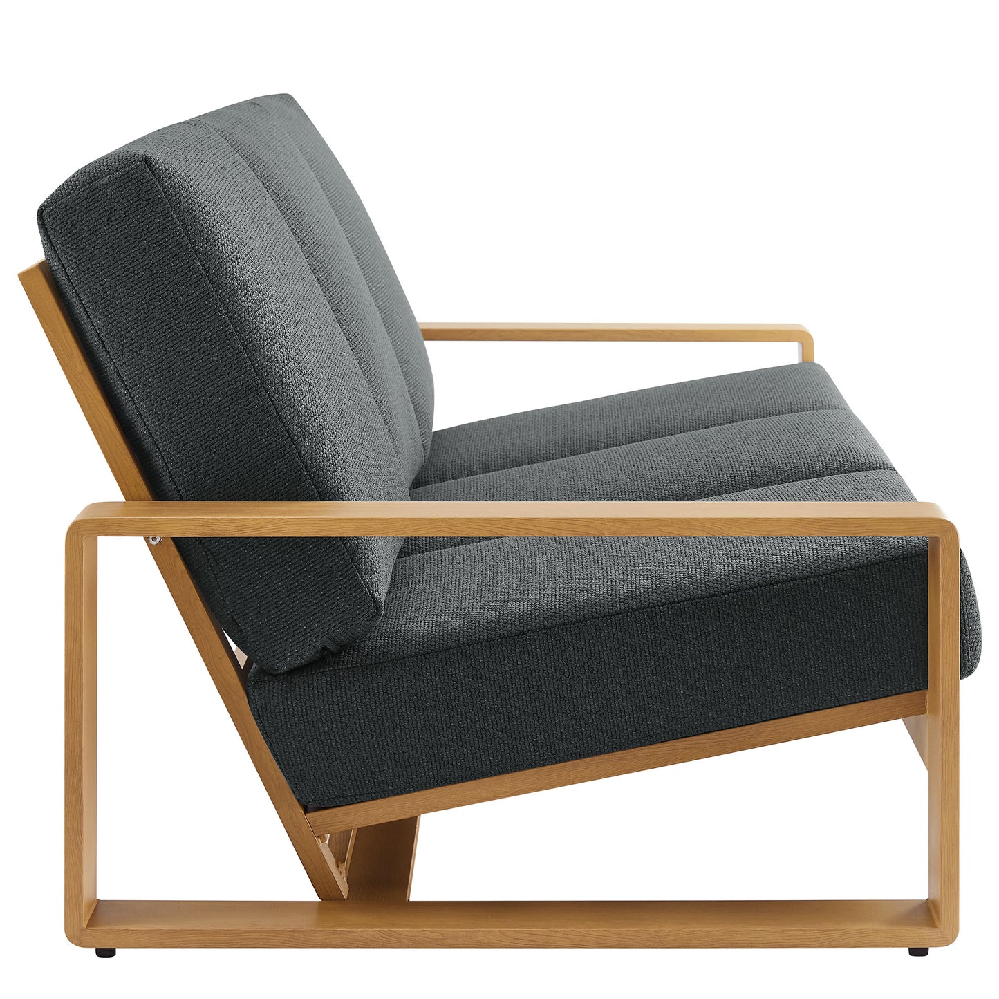 Modway - Lirienne 2-Piece Outdoor Patio Aluminum Faux Wood Furniture Set by Modway  Outdoor Furniture Sofa Sectionals Brown - EEI-7304-CHA-NAT