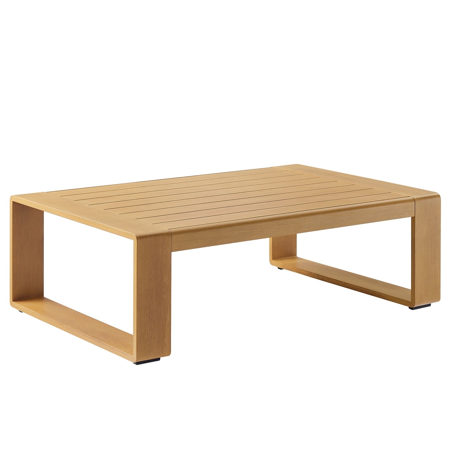 Modway - Lirienne Outdoor Patio Aluminum Faux Wood Coffee Table by Modway  Outdoor Furniture Bar and Dining Brown - EEI-7299-NAT