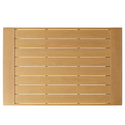 Modway - Lirienne Outdoor Patio Aluminum Faux Wood Coffee Table by Modway  Outdoor Furniture Bar and Dining Brown - EEI-7299-NAT