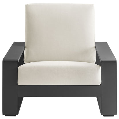 Modway - Lirienne Outdoor Patio Aluminum Faux Wood Armchairs Set of 2 by Modway  Outdoor Furniture Sofa Sectionals White - EEI-7308-CRE-GRY