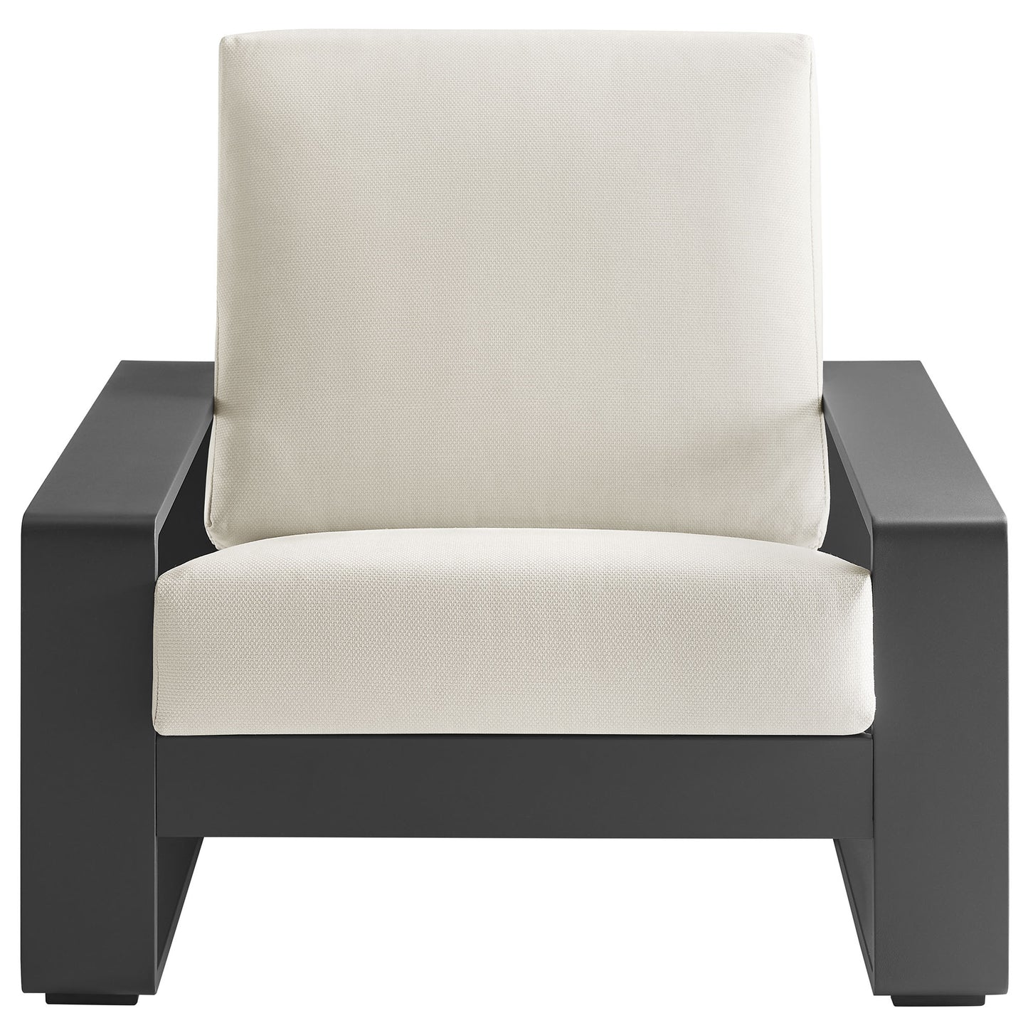 Modway - Lirienne Outdoor Patio Aluminum Armchair by Modway  Outdoor Furniture Sofa Sectionals Gray - EEI-7300-CRE-GRY