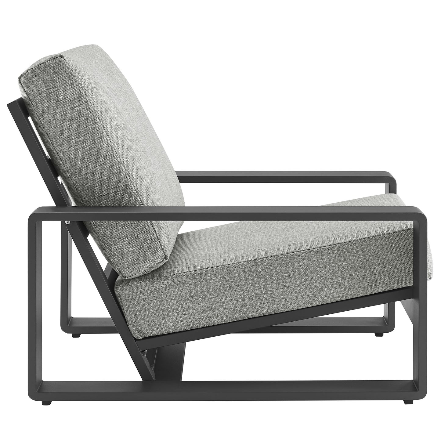 Modway - Lirienne Outdoor Patio Aluminum Armchair by Modway  Outdoor Furniture Sofa Sectionals Gray - EEI-7300-LGR-GRY
