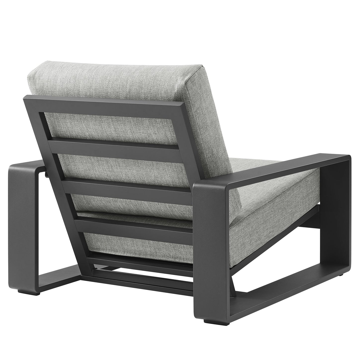 Modway - Lirienne Outdoor Patio Aluminum Armchair by Modway  Outdoor Furniture Sofa Sectionals Gray - EEI-7300-LGR-GRY