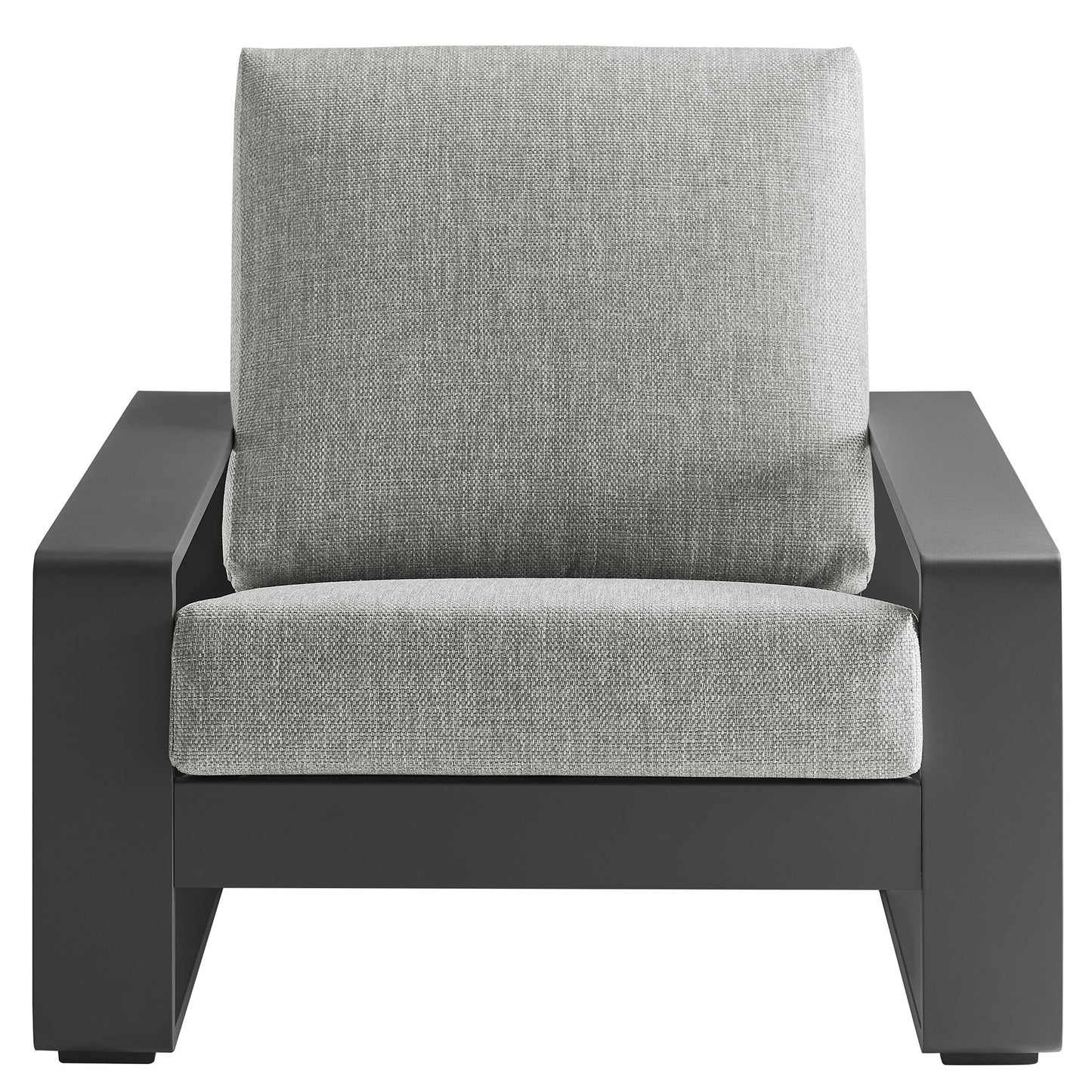 Modway - Lirienne Outdoor Patio Aluminum Armchair by Modway  Outdoor Furniture Sofa Sectionals Gray - EEI-7300-LGR-GRY