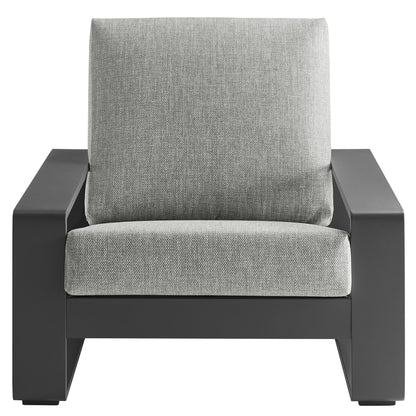 Modway - Lirienne Outdoor Patio Aluminum Armchair by Modway  Outdoor Furniture Sofa Sectionals Gray - EEI-7300-LGR-GRY