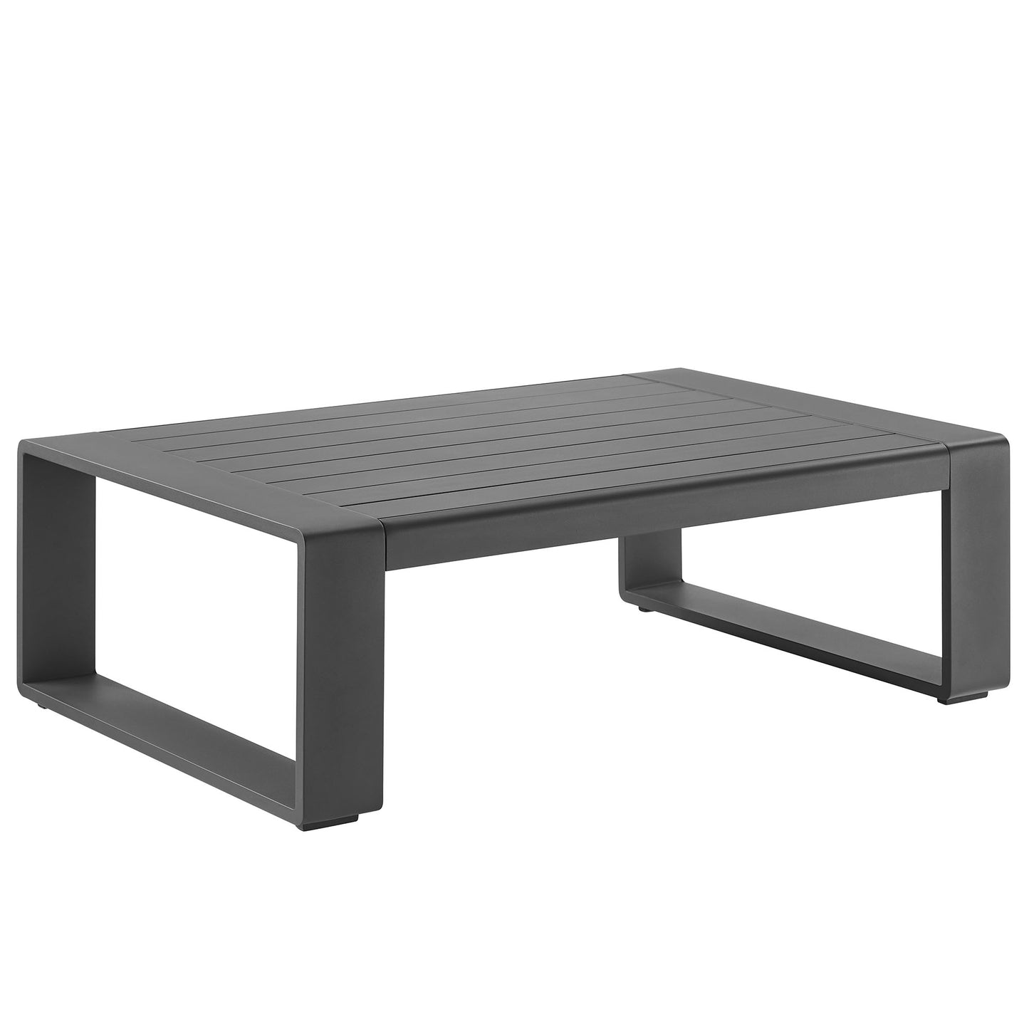Modway - Lirienne Outdoor Patio Aluminum Coffee Table by Modway  Outdoor Furniture Bar and Dining Gray - EEI-7303-GRY