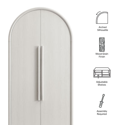 Modway - Bellamy Tall Arched Storage Cabinet by Modway  Living Room Decor Gray - EEI-7313-ASH