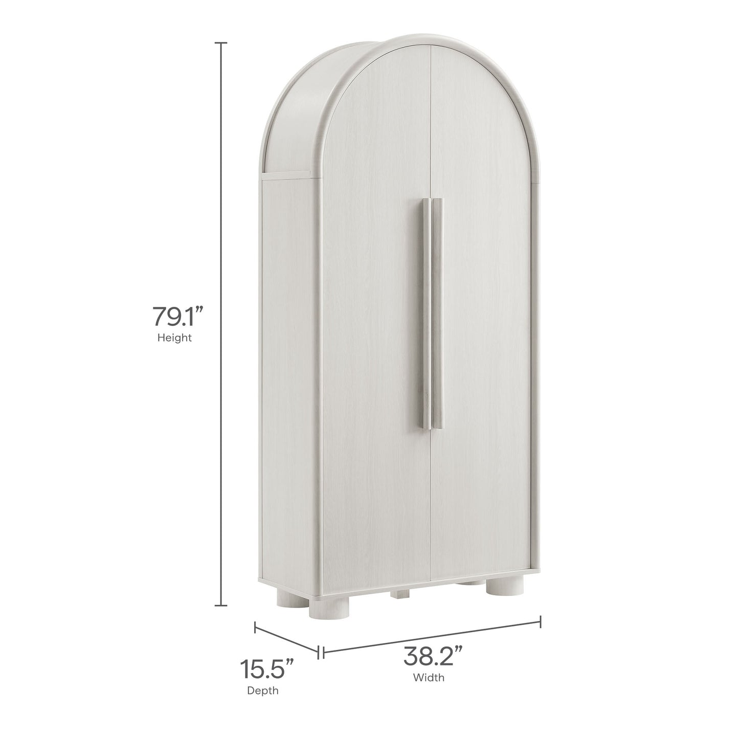 Modway - Bellamy Tall Arched Storage Cabinet by Modway  Living Room Decor Gray - EEI-7313-ASH