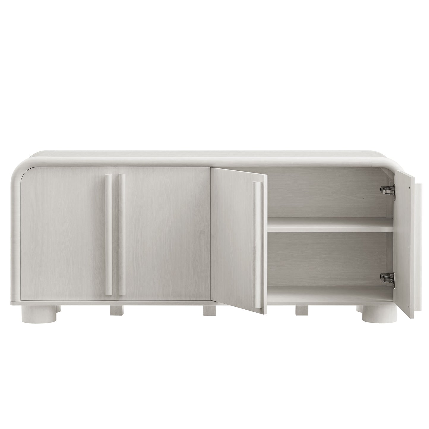 Modway - Bellamy Curved 4-Door Sideboard Cabinet by Modway  Living Room  Gray - EEI-7315-ASH
