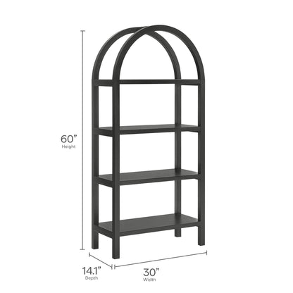 Modway - Vexley 60 Inch Arched Bookshelf by Modway Living Room Decor Black - EEI-7317-BLK