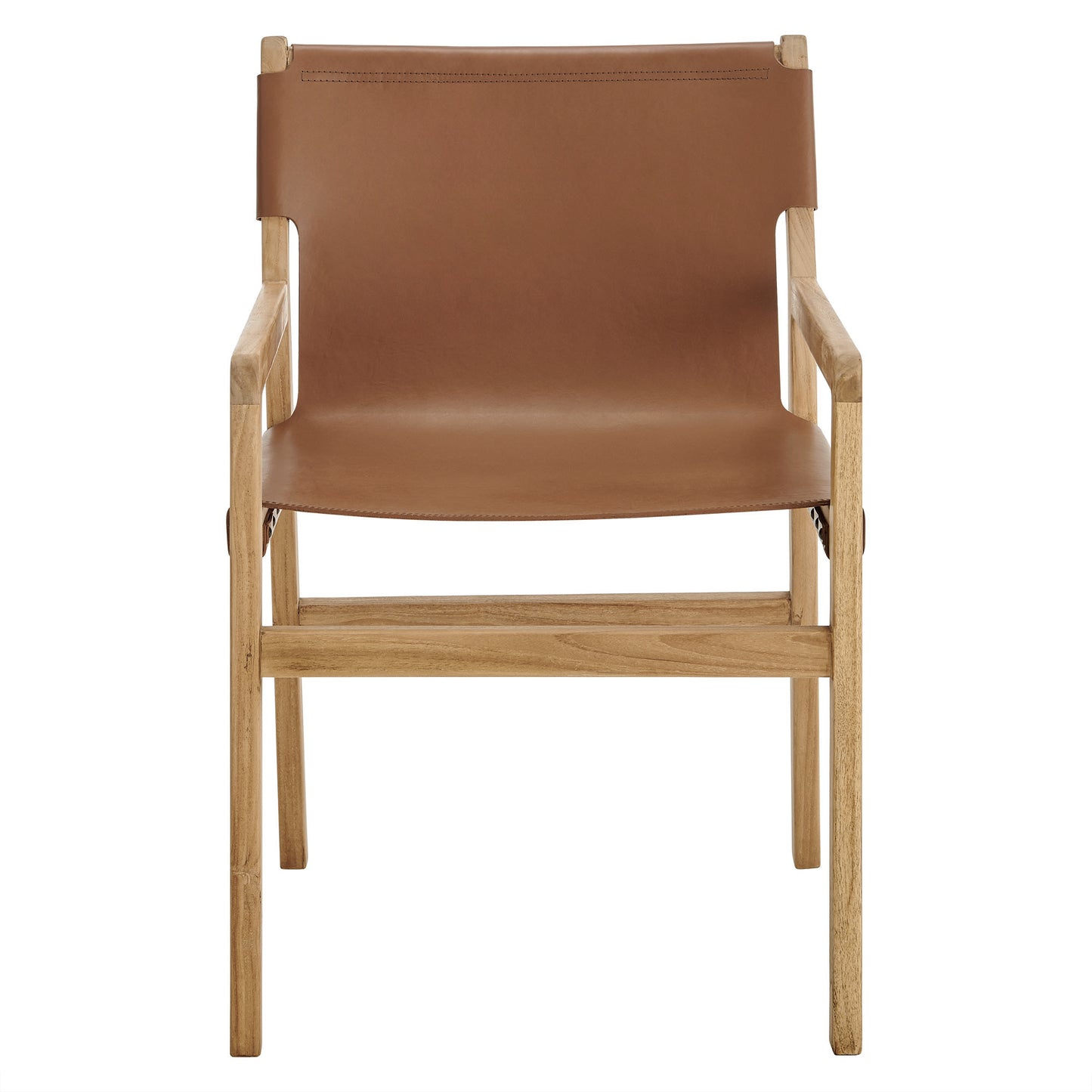 Modway - Sonora Leather Dining Chair by Modway Bar and Dining Dining Chairs Chestnut Tan - EEI-7325-CSN