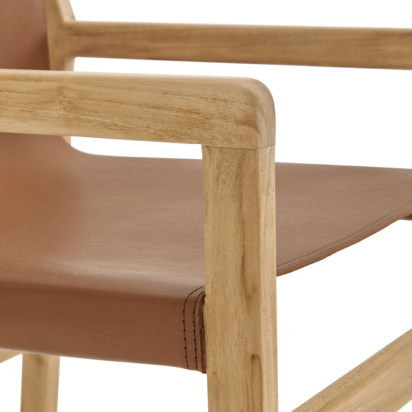 Modway - Sonora Leather Dining Chair by Modway Bar and Dining Dining Chairs Chestnut Tan - EEI-7325-CSN