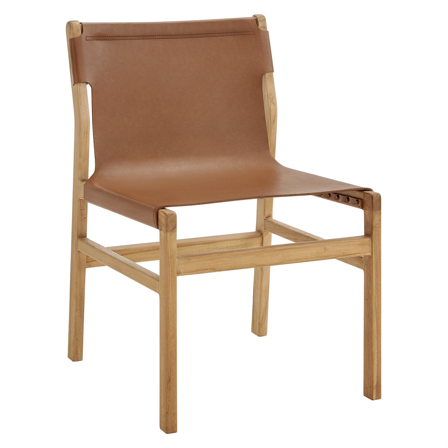 Modway - Sonora Leather Dining Side Chair by Modway Bar and Dining Dining Chairs Chestnut Tan - EEI-7326-CSN