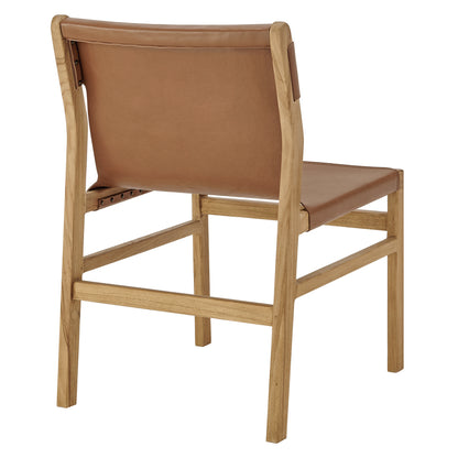 Modway - Sonora Leather Dining Side Chair by Modway Bar and Dining Dining Chairs Chestnut Tan - EEI-7326-CSN