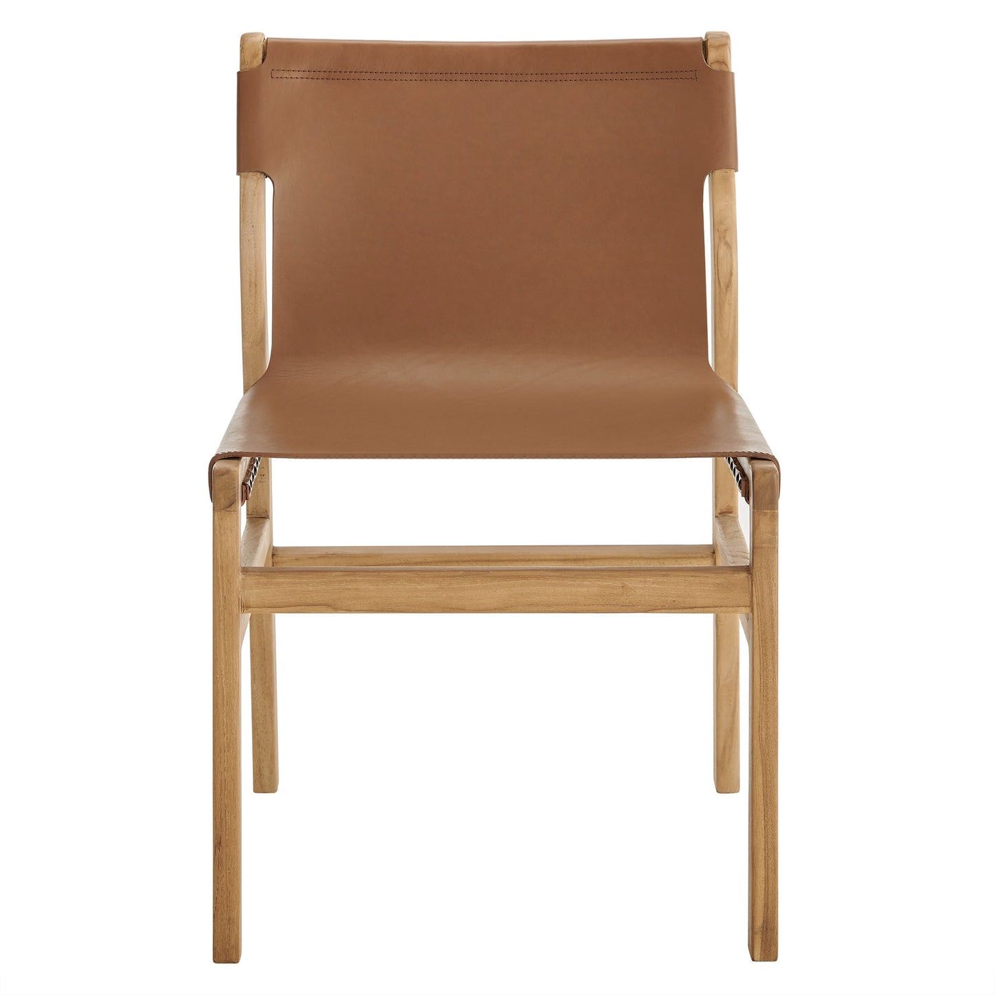 Modway - Sonora Leather Dining Side Chair by Modway Bar and Dining Dining Chairs Chestnut Tan - EEI-7326-CSN