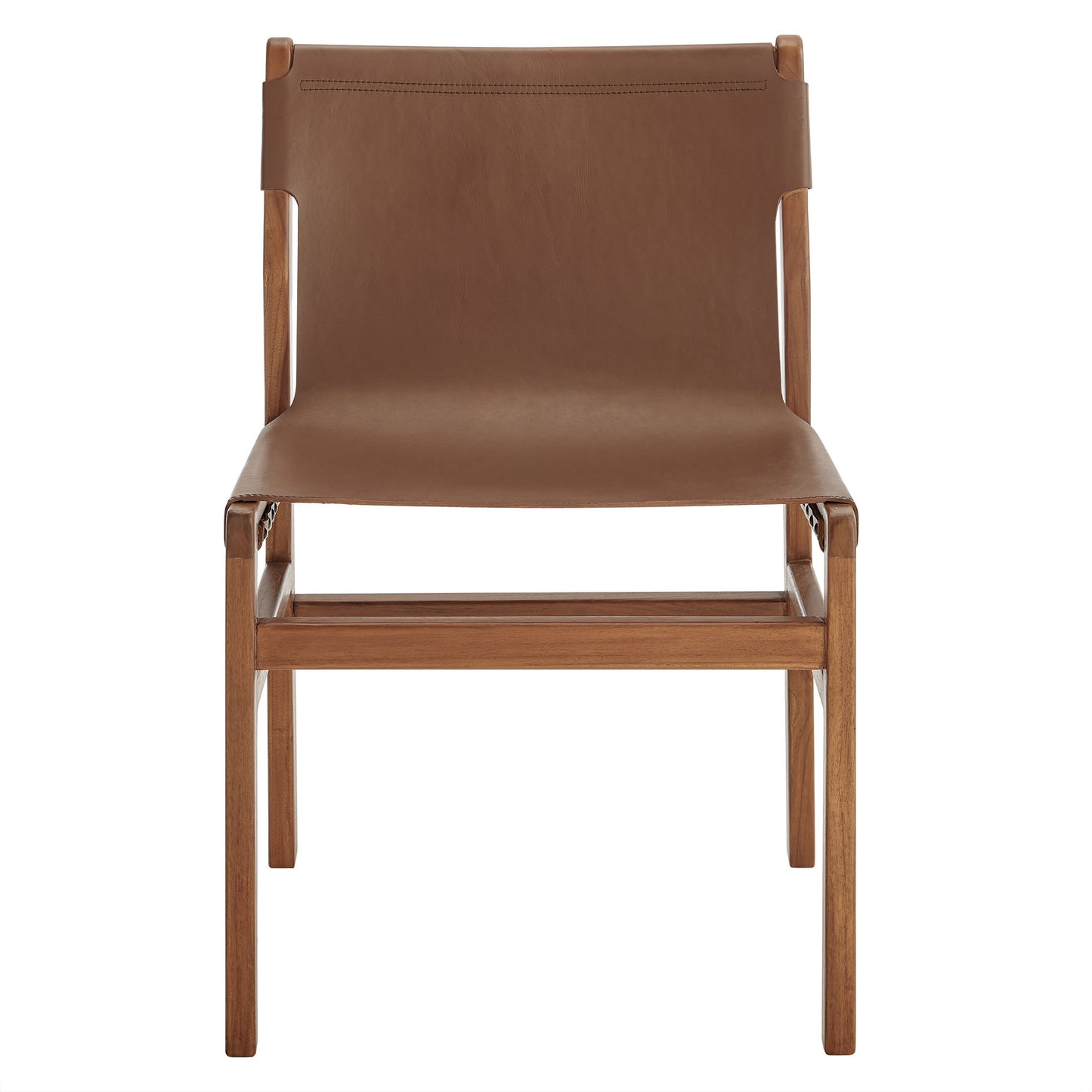 Modway - Sonora Leather Dining Side Chair by Modway Bar and Dining Dining Chairs Nutmeg Brown - EEI-7326-NUT