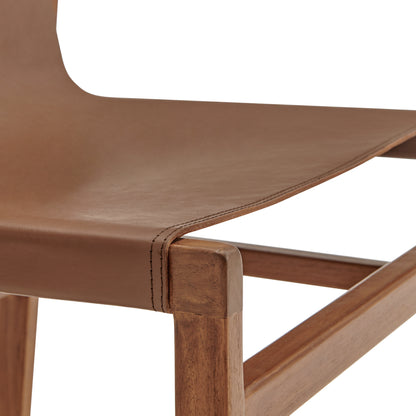 Modway - Sonora Leather Dining Side Chair by Modway Bar and Dining Dining Chairs Nutmeg Brown - EEI-7326-NUT