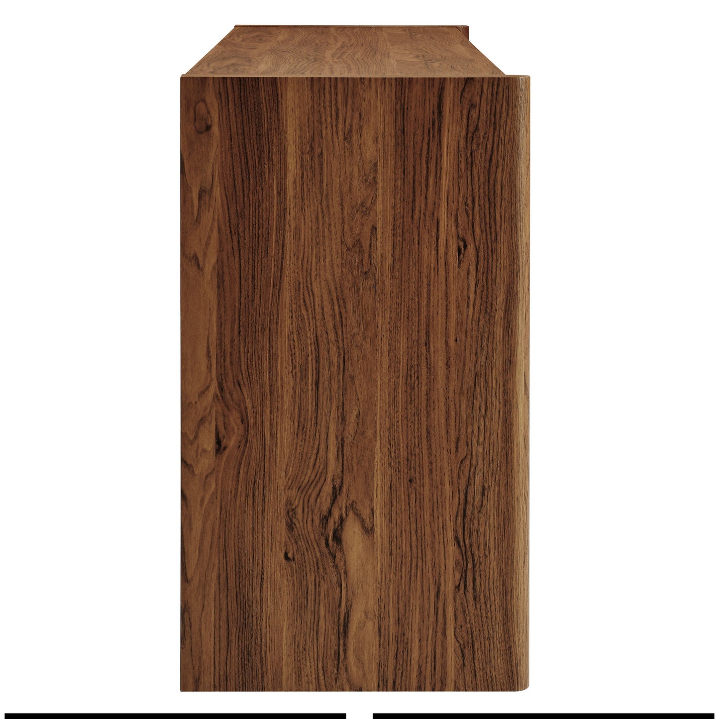 Modway - Emric Wave 66" 4-Door Sideboard by Modway Living Room Decor Walnut - EEI-7346-WAL