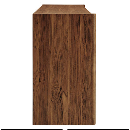 Modway - Emric Wave 66" 4-Door Sideboard by Modway Living Room Decor Walnut - EEI-7346-WAL