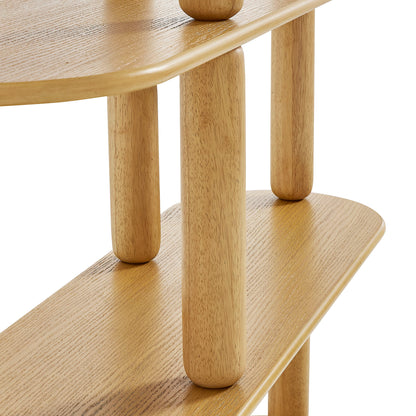 Modway - Arcus 4-Tier Oval Wood Bookshelf by Modway Living Room Decor Oak - EEI-7347-OAK