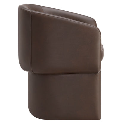 Modway - Verity Barrel Back Vegan Leather Dining Chair by Modway  Bar and Dining Dining Chairs Brown - EEI-7383-ESP