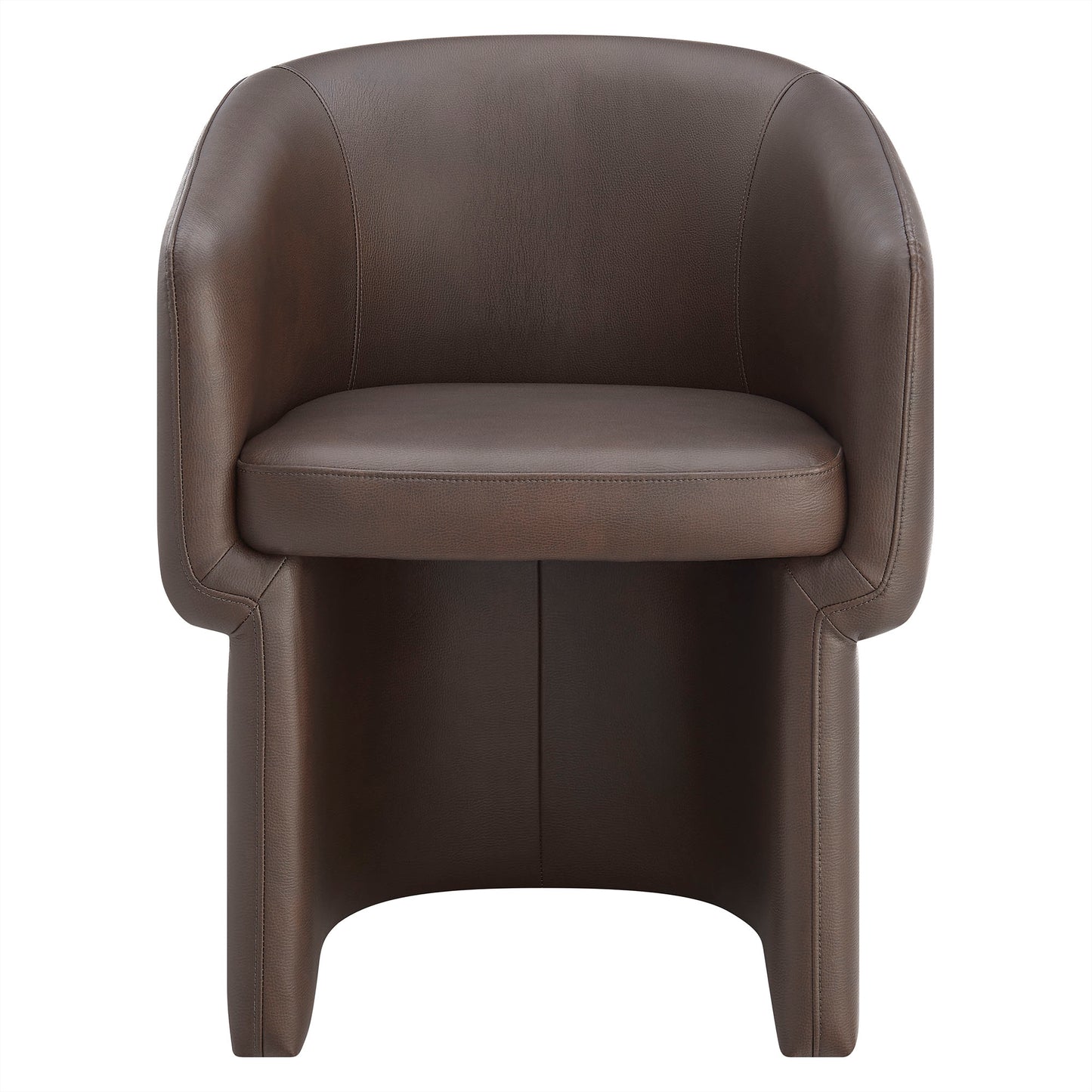 Modway - Verity Barrel Back Vegan Leather Dining Chair by Modway  Bar and Dining Dining Chairs Brown - EEI-7383-ESP