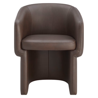 Modway - Verity Barrel Back Vegan Leather Dining Chair by Modway  Bar and Dining Dining Chairs Brown - EEI-7383-ESP