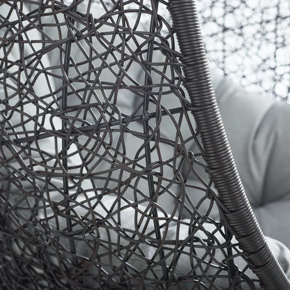 Modway - Encase Swing Outdoor Patio Lounge Chair by Modway  Outdoor Furniture Daybeds and Lounges Gray - EEI-739-GRY-SET