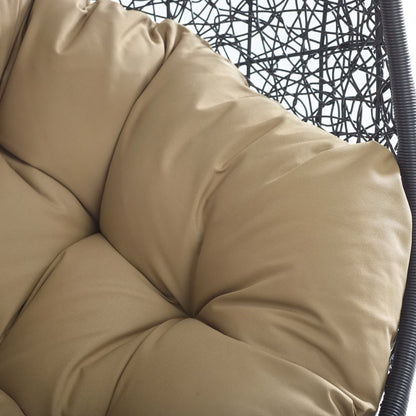 Modway - Encase Swing Outdoor Patio Lounge Chair by Modway  Outdoor Furniture Daybeds and Lounges Brown - EEI-739-MOC-SET