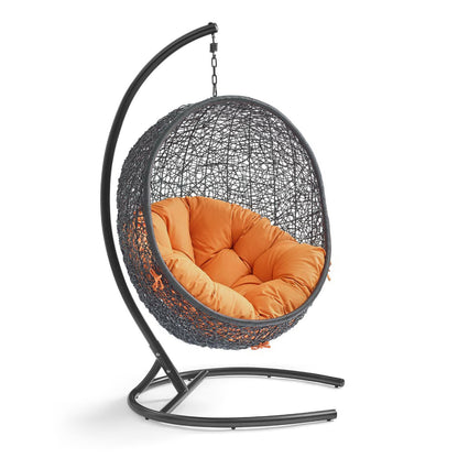 Modway - Encase Swing Outdoor Patio Lounge Chair by Modway  Outdoor Furniture Daybeds and Lounges Orange - EEI-739-ORA-SET