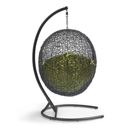 Modway - Encase Swing Outdoor Patio Lounge Chair by Modway  Outdoor Furniture Daybeds and Lounges Green - EEI-739-PER-SET