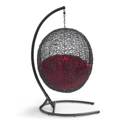 Modway - Encase Swing Outdoor Patio Lounge Chair by Modway  Outdoor Furniture Daybeds and Lounges Red - EEI-739-RED-SET