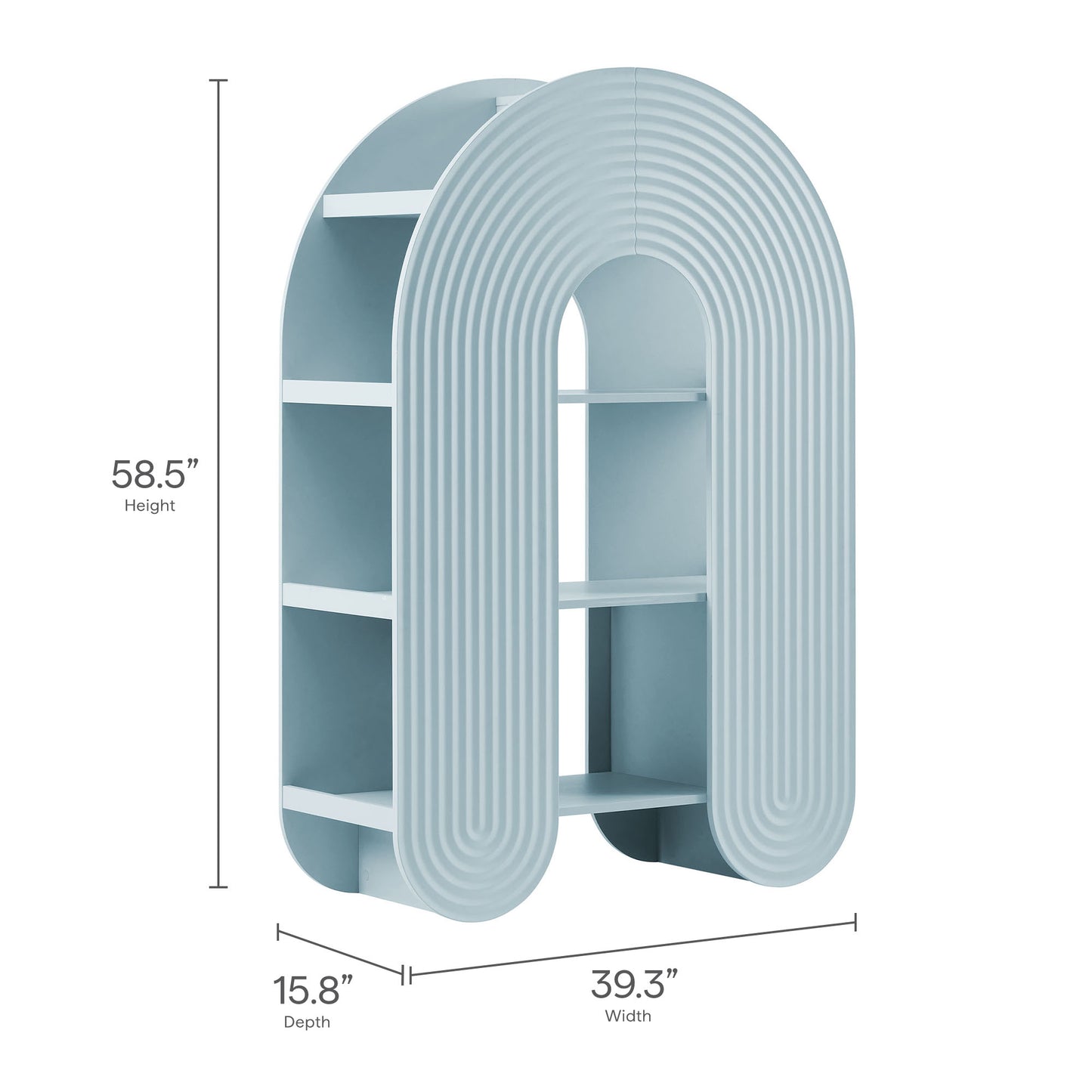 Modway - Daydream 58" Arched Bookshelf by Modway  Living Room Decor Blue - EEI-7390-LBL