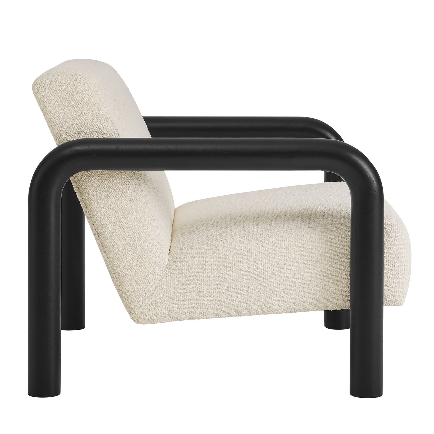 Modway - Sereno Boucle Accent Chair by Modway Living Room Sofas and Armchairs Cream Black - EEI-7391-CRE-BLK