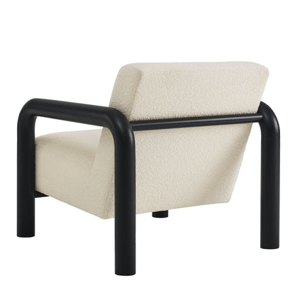Modway - Sereno Boucle Accent Chair by Modway Living Room Sofas and Armchairs Cream Black - EEI-7391-CRE-BLK