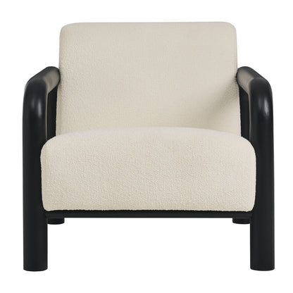 Modway - Sereno Boucle Accent Chair by Modway Living Room Sofas and Armchairs Cream Black - EEI-7391-CRE-BLK