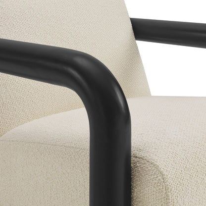 Modway - Sereno Boucle Accent Chair by Modway Living Room Sofas and Armchairs Cream Black - EEI-7391-CRE-BLK