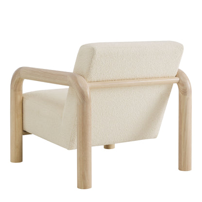 Modway - Sereno Boucle Accent Chair by Modway Living Room Sofas and Armchairs Cream Oak - EEI-7391-CRE-OAK