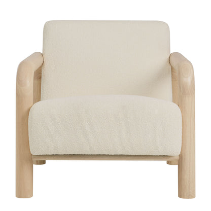 Modway - Sereno Boucle Accent Chair by Modway Living Room Sofas and Armchairs Cream Oak - EEI-7391-CRE-OAK