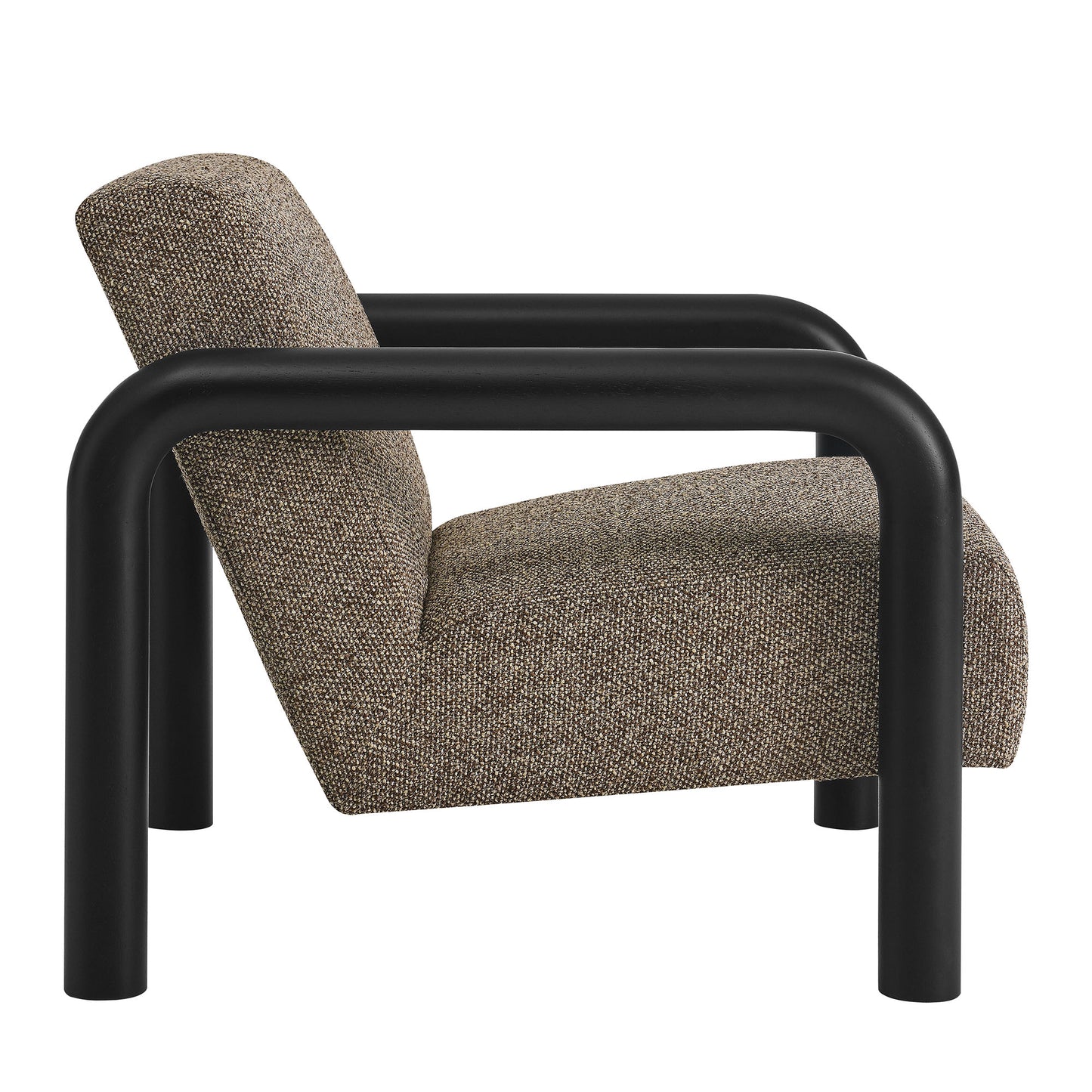 Modway - Sereno Boucle Accent Chair by Modway Living Room Sofas and Armchairs Earth Black - EEI-7391-ETH-BLK