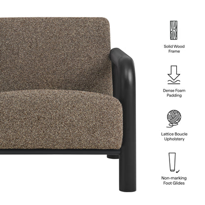 Modway - Sereno Boucle Accent Chair by Modway Living Room Sofas and Armchairs Earth Black - EEI-7391-ETH-BLK