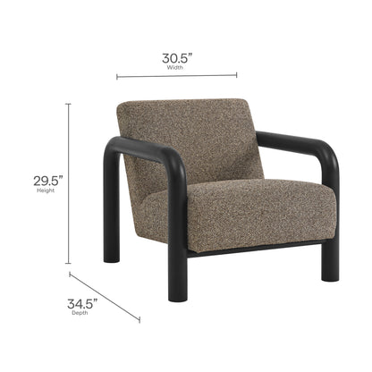 Modway - Sereno Boucle Accent Chair by Modway Living Room Sofas and Armchairs Earth Black - EEI-7391-ETH-BLK
