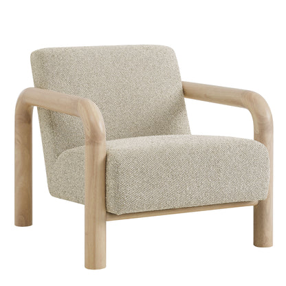 Modway - Sereno Boucle Accent Chair by Modway Living Room Sofas and Armchairs Marble Oak - EEI-7391-MRB-OAK