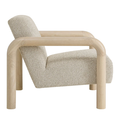 Modway - Sereno Boucle Accent Chair by Modway Living Room Sofas and Armchairs Marble Oak - EEI-7391-MRB-OAK