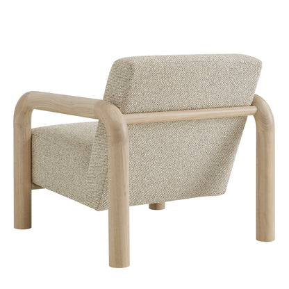 Modway - Sereno Boucle Accent Chair by Modway Living Room Sofas and Armchairs Marble Oak - EEI-7391-MRB-OAK
