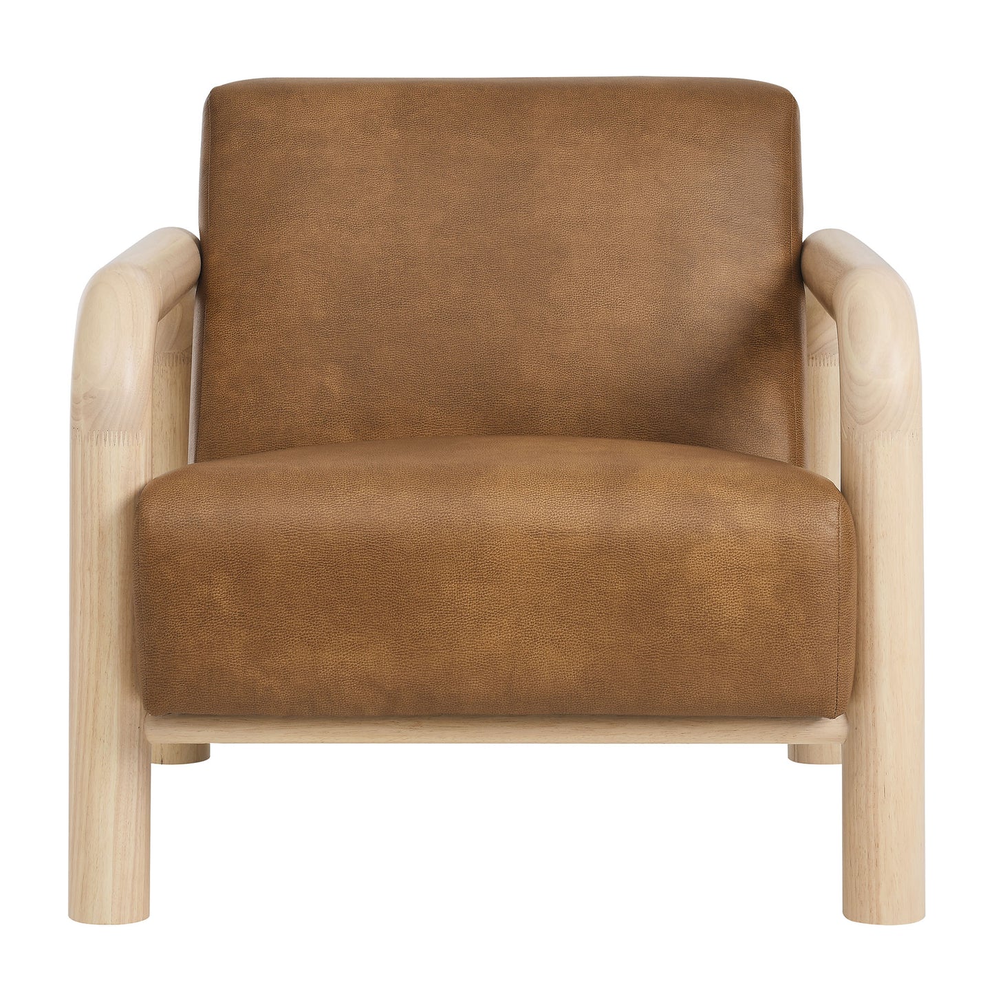 Modway - Sereno Vegan Leather Accent Chair by Modway Living Room Sofas and Armchairs Canyon Oak - EEI-7392-CYN-OAK